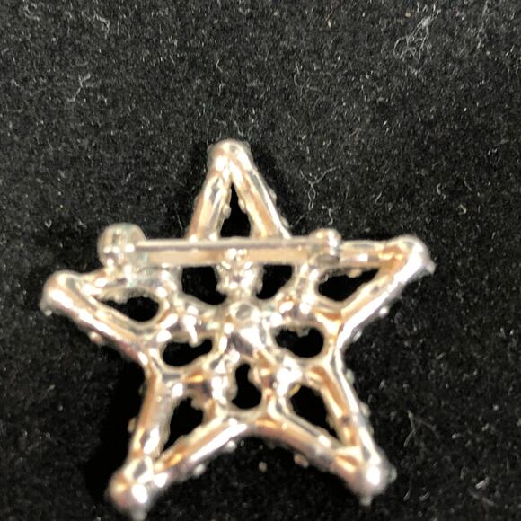 OES Rhinestone Brooch Multicolor Silver Tone Pin Easter Star Masonic - Picture 4 of 6